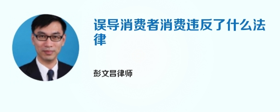 误导消费者消费违反了什么法律