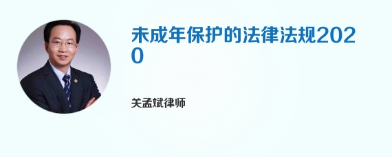 未成年保护的法律法规2020